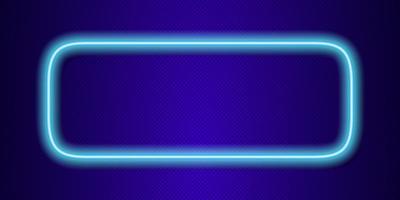 Neon frame set colorful style on cyan background vector