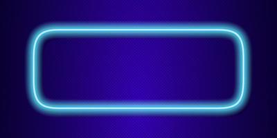 Neon frame set colorful style on cyan background vector