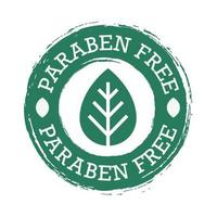 Paraben free vector cosmetic label