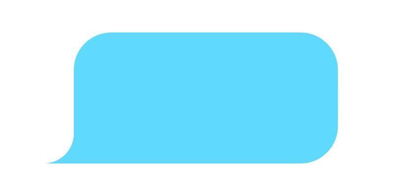 Bubble message template blue color