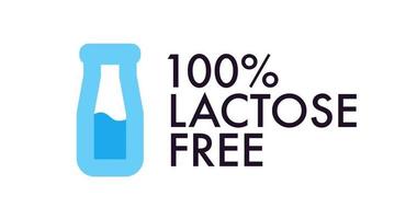 Lactose free label style isolated on background vector