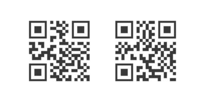 Qr code vector set black color