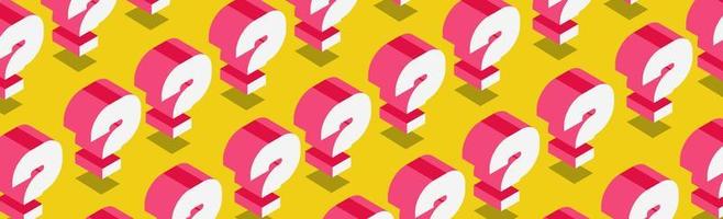 Question background vector isometric style