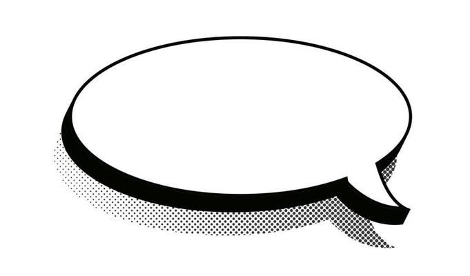 Sticker speech bubble retro style