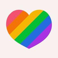 vector de corazón lgbtq aislado sobre fondo blanco