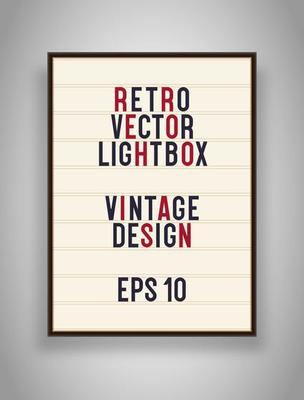 Retro poster vector lightbox
