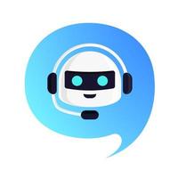 Robot vector seeech bubble modern style