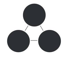 Venn diagram template for presentation vector