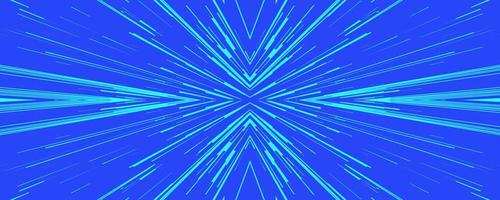 líneas de color azul cian de velocidad de cómic vector