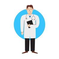 Doctor character cartoon style vector