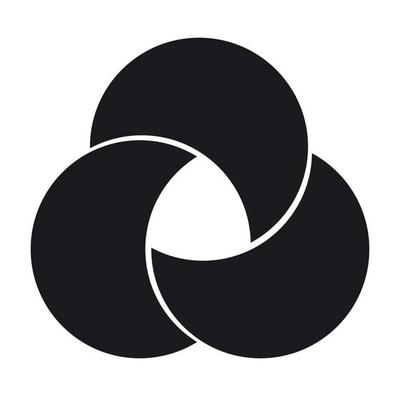 Venn diagram template infographic black color