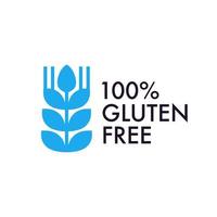 Gluten free label for food emblem vector