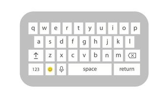 Keyboard vector phone isolated on white background