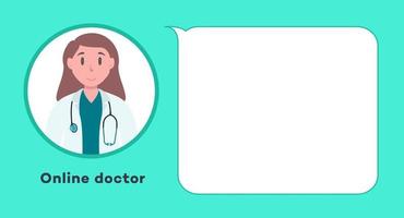 Online medical consultation doctor vector