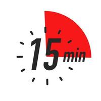 15 timer minutes symbol color style vector