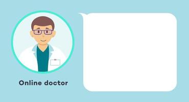 Online medical consultation doctor concept illustration vector