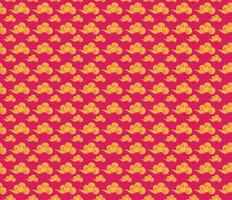 Tibetan sky seamless pattern elegant style on red background vector