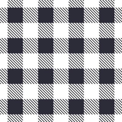 Gingham christmas pattern checkered plaids black white color