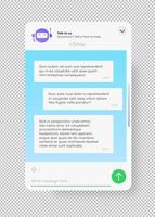 Online chat bot window for website and mobile app vector