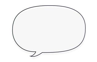 Speech bubble vector line style