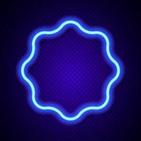 Neon abstract round vector