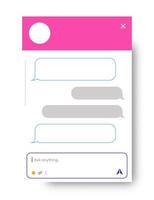 Chat window for website and mobile app vector