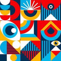 Geometry bauhaus abstract pattern vector