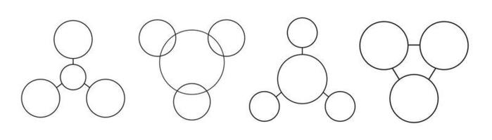 diagrama gráfico vector plantilla establecer estilo de línea