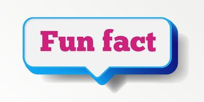 Fun fact speech bubble 3d modern style vector