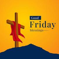 Good friday peace of holy week social media post vector