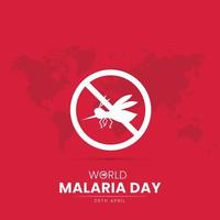 publicación en redes sociales del día mundial de la malaria vector