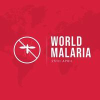 publicación en redes sociales del día mundial de la malaria vector