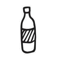 water bottle in doodle style vector