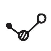 molecule doodle style vector