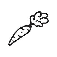 carrot in doodle style vector