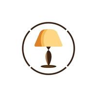 Fondo de icono de vector de lámpara de dormitorio