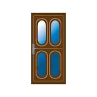 Modern doors front entrance doors house vector