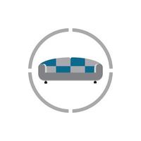 Sofa vector logo icon illustration background