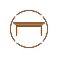 Table vector logo icon object background illustration