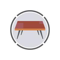 Table vector logo icon object background illustration