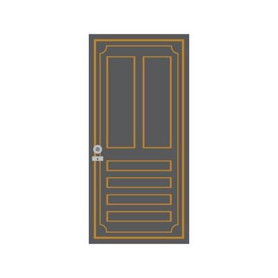 Modern doors front entrance doors house vector