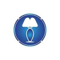 Bedroom lamp vector icon background