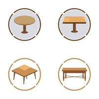 Table vector logo icon object background illustration