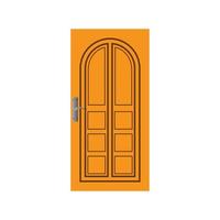 Modern doors front entrance doors house vector