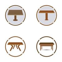 Table vector logo icon object background illustration