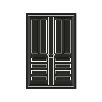 Modern doors front entrance doors house vector