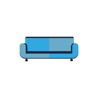 Sofa vector logo icon illustration background