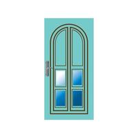 Modern doors front entrance doors house vector