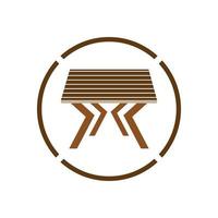 Table vector logo icon object background illustration