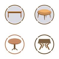 Table vector logo icon object background illustration